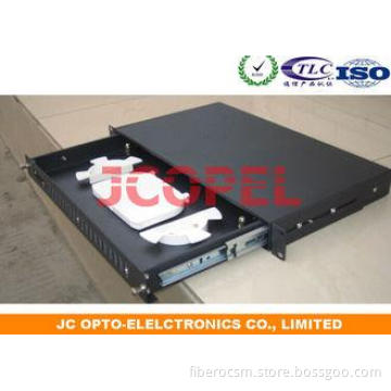 24C Optical Distribution Box Fiber Patch Panel FTTH 1U Rack
